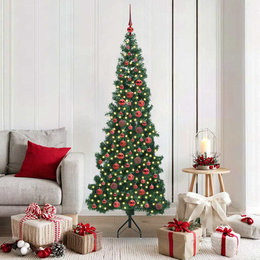 Pom de Crăciun Artificial pentru Colț Verde 180 cm PVC și Metal - WALTI WALTI