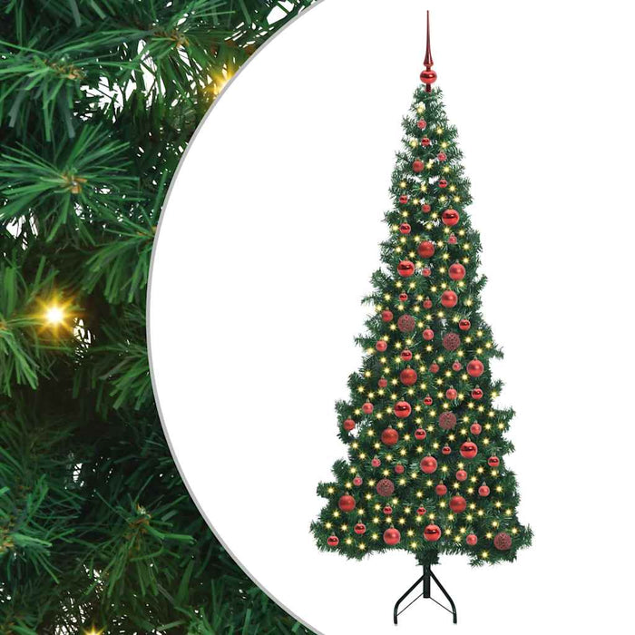 Pom de Crăciun Artificial pentru Colț Verde 180 cm PVC și Metal - WALTI WALTI
