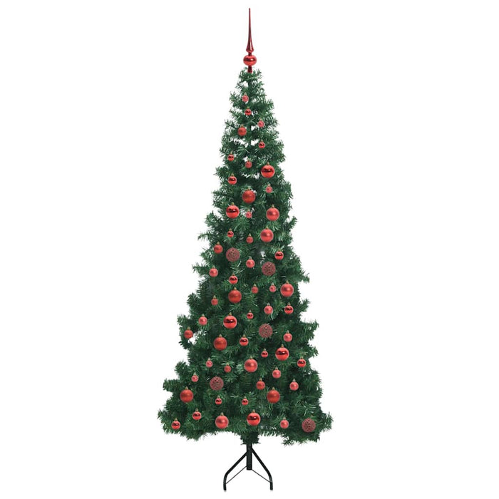 Pom de Crăciun Artificial pentru Colț Verde 180 cm PVC și Metal - WALTI WALTI