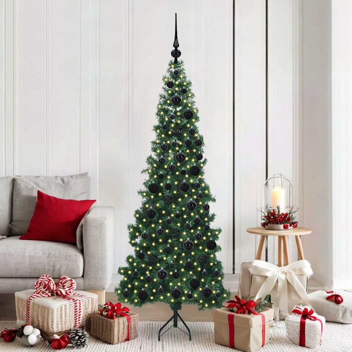 Pom de Crăciun Artificial pentru Colț Verde 180 cm PVC și Metal - WALTI WALTI