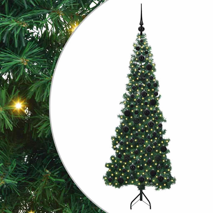 Pom de Crăciun Artificial pentru Colț Verde 180 cm PVC și Metal - WALTI WALTI
