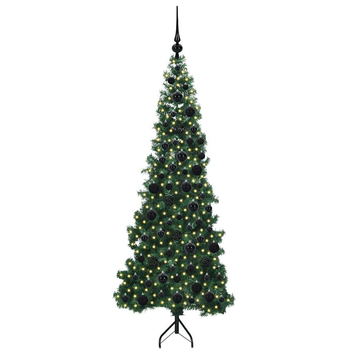 Pom de Crăciun Artificial pentru Colț Verde 180 cm PVC și Metal - WALTI WALTI