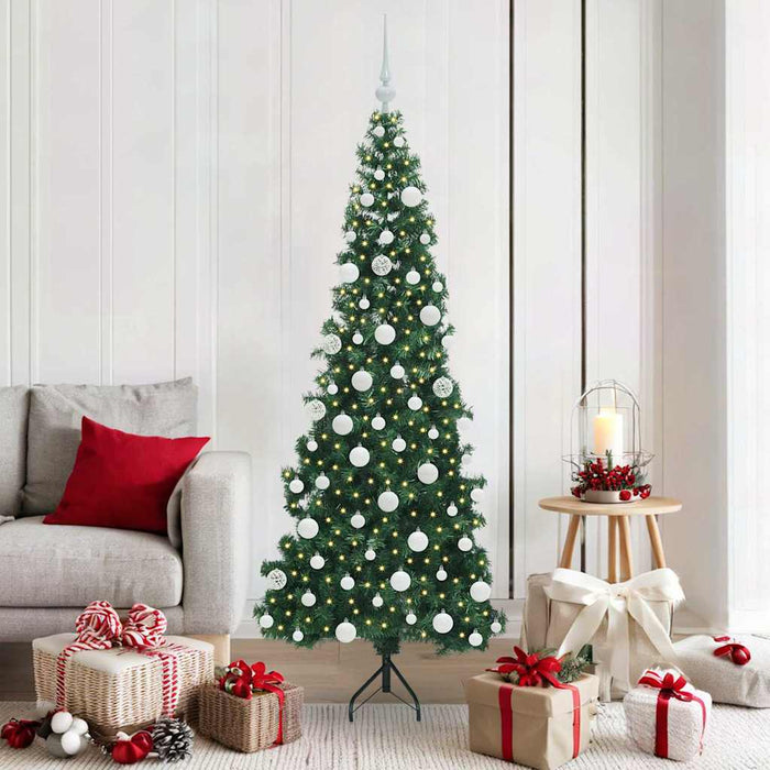 Pom de Crăciun Artificial pentru Colț Verde 180 cm PVC și Metal - WALTI WALTI