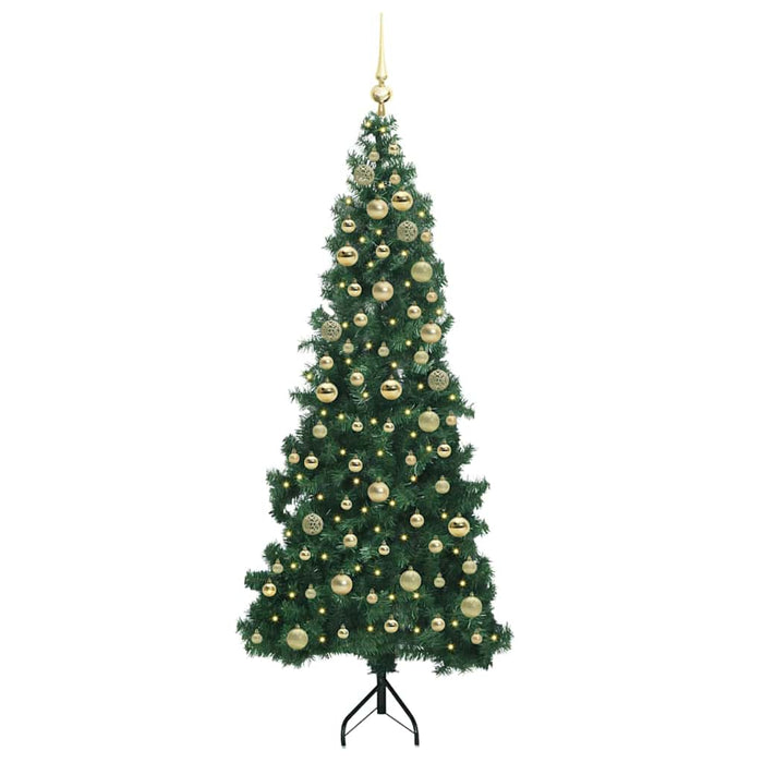Pom de Crăciun Artificial pentru Colț Verde 180 cm PVC și Metal WALTI