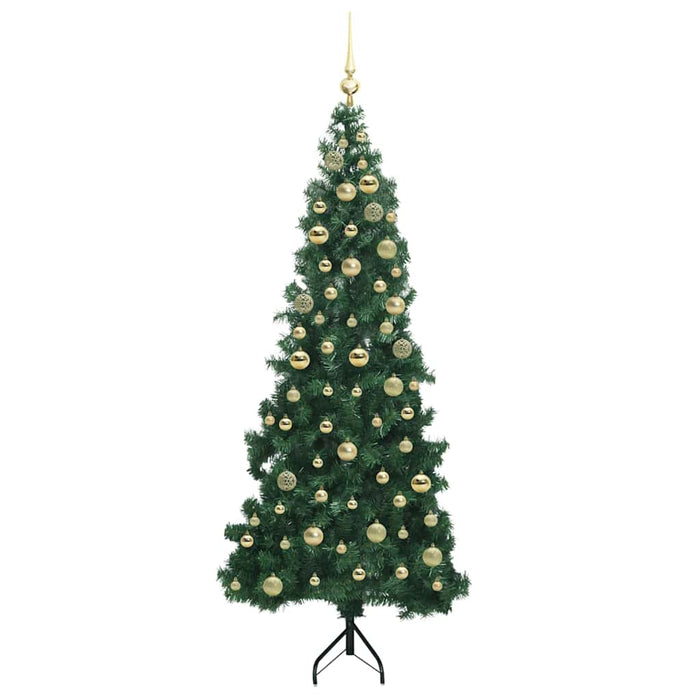 Pom de Crăciun Artificial pentru Colț Verde 180 cm PVC și Metal WALTI