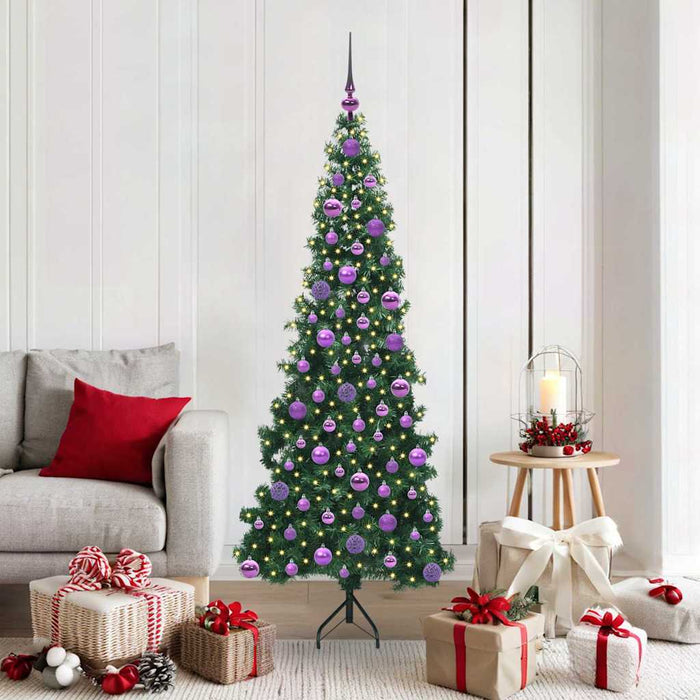 Pom de Crăciun Artificial pentru Colț Verde 180 cm PVC și Metal - WALTI WALTI