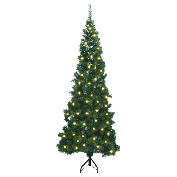 Pom de Crăciun Artificial pentru Colț Verde 210 cm PVC și Metal WALTI
