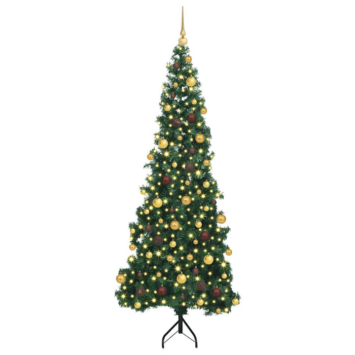 Pom de Crăciun Artificial pentru Colț Verde 210 cm PVC și Metal WALTI
