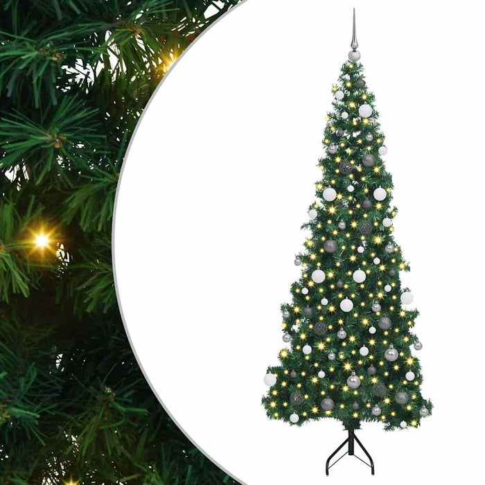 Pom de Crăciun Artificial pentru Colț Verde 210 cm PVC și Metal WALTI