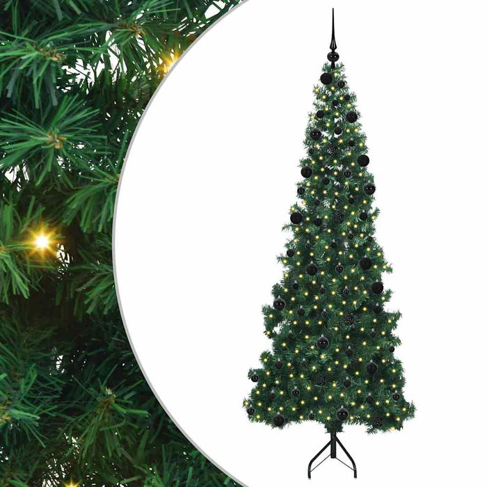Pom de Crăciun Artificial pentru Colț Verde 210 cm PVC și Metal WALTI