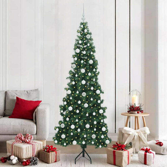 Pom de Crăciun Artificial pentru Colț Verde 210 cm PVC și Metal WALTI