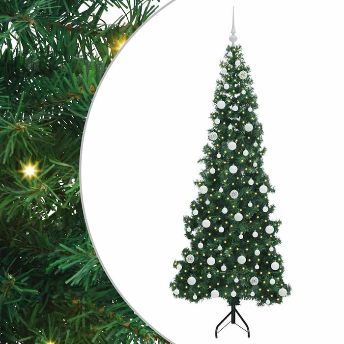 Pom de Crăciun Artificial pentru Colț Verde 210 cm PVC și Metal WALTI