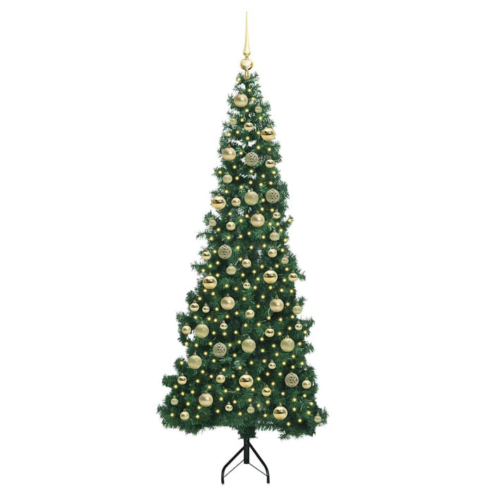 Pom de Crăciun Artificial pentru Colț Verde 210 cm PVC și Metal WALTI