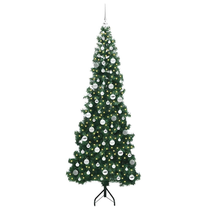 Pom de Crăciun Artificial pentru Colț Verde 210 cm PVC și Metal WALTI