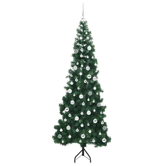 Pom de Crăciun Artificial pentru Colț Verde 210 cm PVC și Metal WALTI