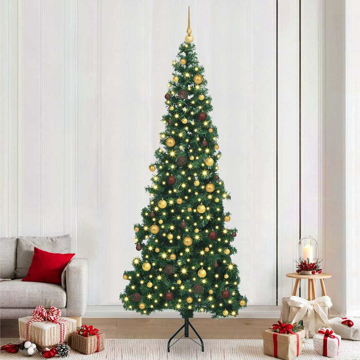 Pom de Crăciun Artificial pentru Colț Verde 240 cm PVC și Metal WALTI