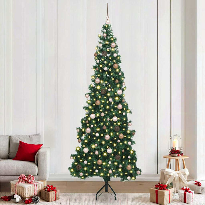Pom de Crăciun Artificial pentru Colț Verde 240 cm PVC și Metal WALTI