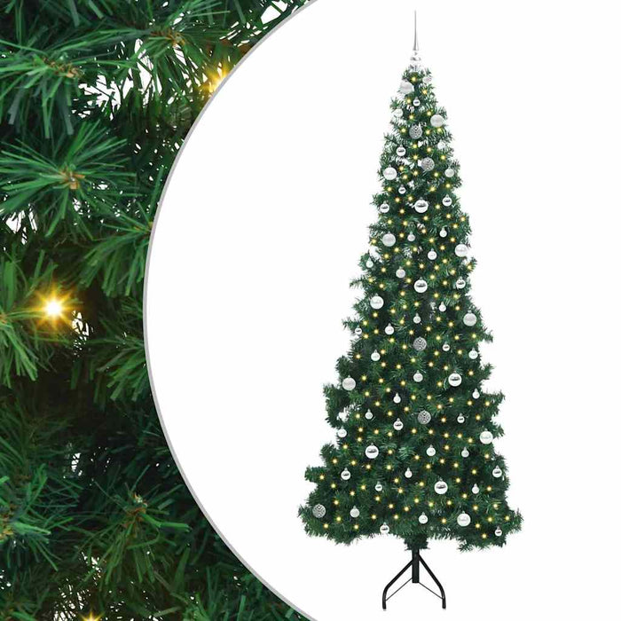 Pom de Crăciun Artificial pentru Colț Verde 240 cm PVC și Metal WALTI