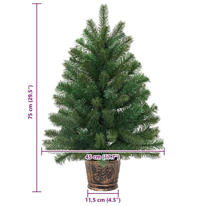 Brad de Crăciun artificial cu 150 LED Verde 75 cm PE și PVC WALTI