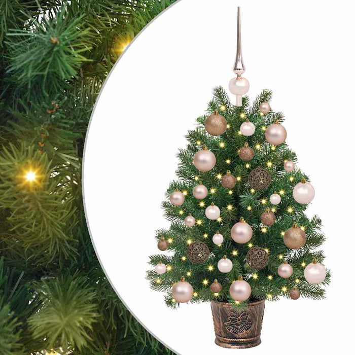 Brad de Crăciun artificial cu 150 LED Verde 75 cm PE și PVC WALTI