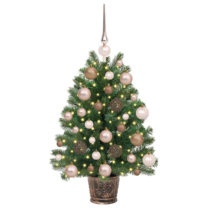Brad de Crăciun artificial cu 150 LED Verde 75 cm PE și PVC WALTI