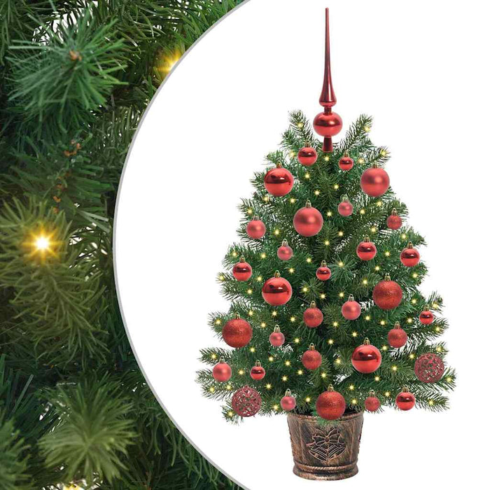 Brad de Crăciun artificial cu 150 LED Verde 75 cm PE și PVC - WALTI WALTI