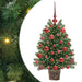 Brad de Crăciun artificial cu 150 LED Verde 75 cm PE și PVC - WALTI WALTI