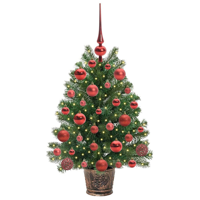 Brad de Crăciun artificial cu 150 LED Verde 75 cm PE și PVC - WALTI WALTI