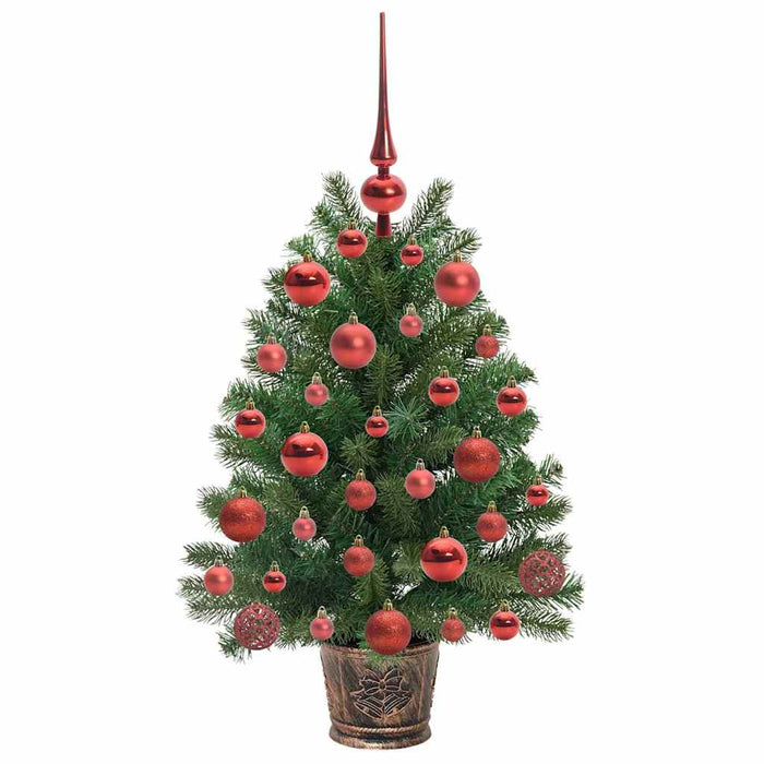 Brad de Crăciun artificial cu 150 LED Verde 75 cm PE și PVC - WALTI WALTI