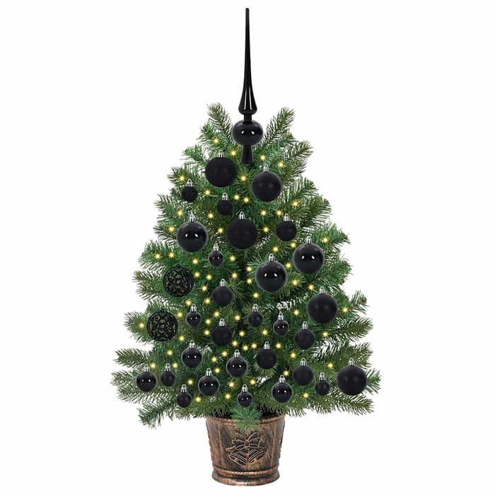 Brad de Crăciun artificial cu 150 LED Verde 75 cm PE și PVC WALTI