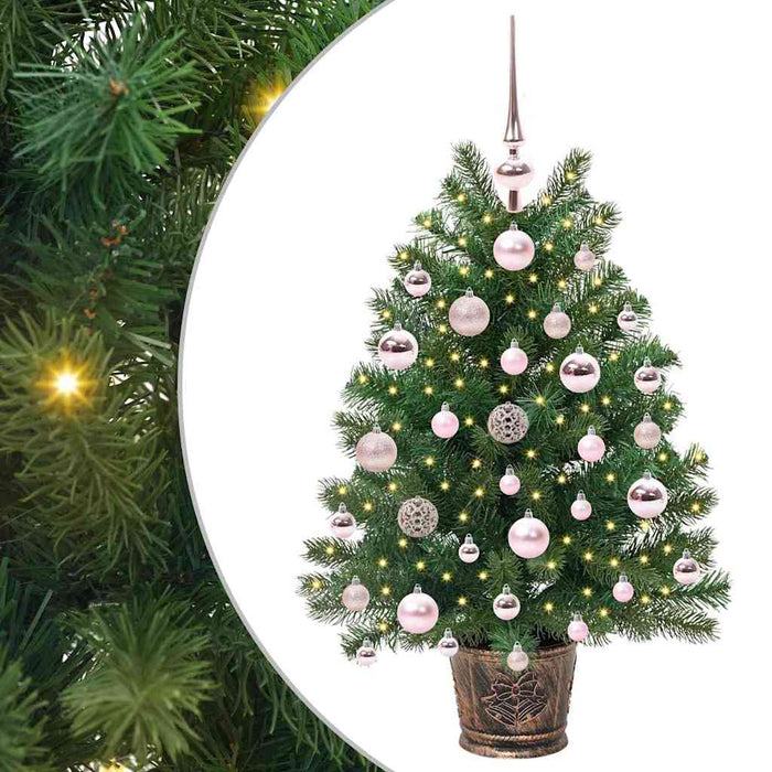 Brad de Crăciun artificial cu 150 LED Verde 75 cm PE și PVC - WALTI WALTI