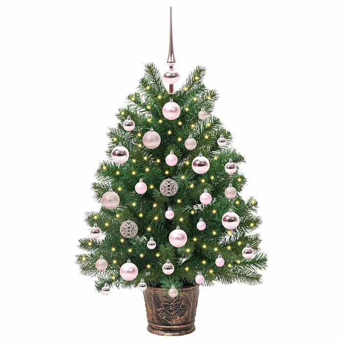 Brad de Crăciun artificial cu 150 LED Verde 75 cm PE și PVC - WALTI WALTI