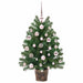 Brad de Crăciun artificial cu 150 LED Verde 75 cm PE și PVC - WALTI WALTI