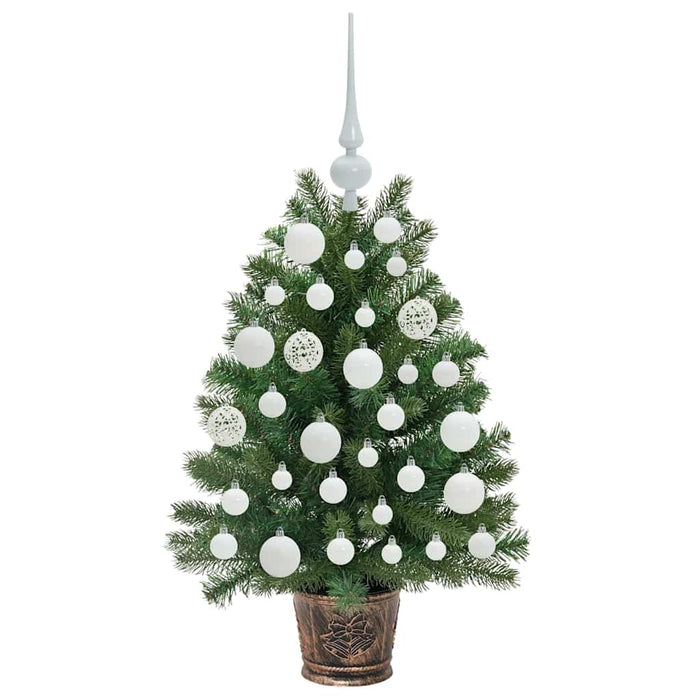 Brad de Crăciun artificial cu 150 LED Verde 75 cm PE și PVC WALTI
