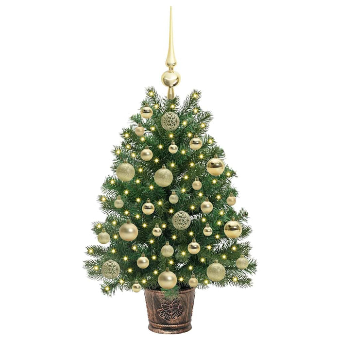 Brad de Crăciun artificial cu 150 LED Verde 75 cm PE și PVC - WALTI WALTI