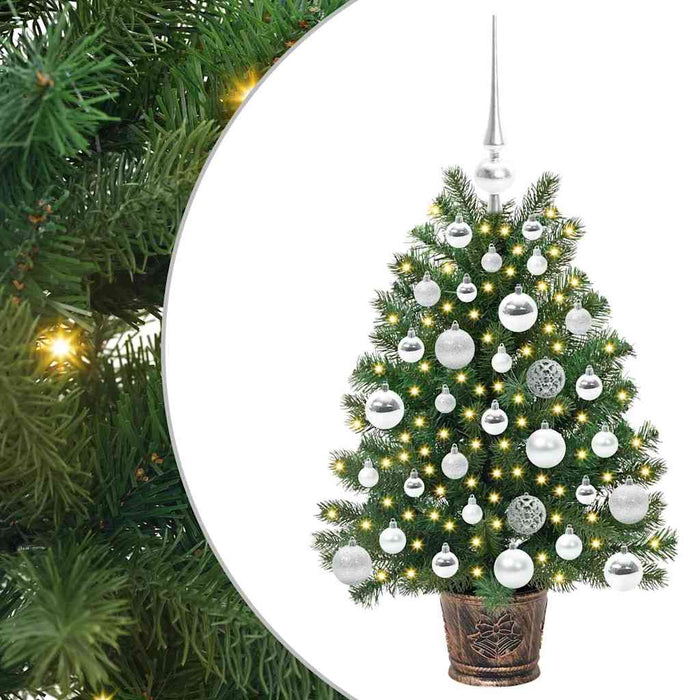 Brad de Crăciun artificial cu 150 LED Verde 75 cm PE și PVC - WALTI WALTI