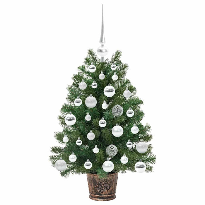 Brad de Crăciun artificial cu 150 LED Verde 75 cm PE și PVC - WALTI WALTI