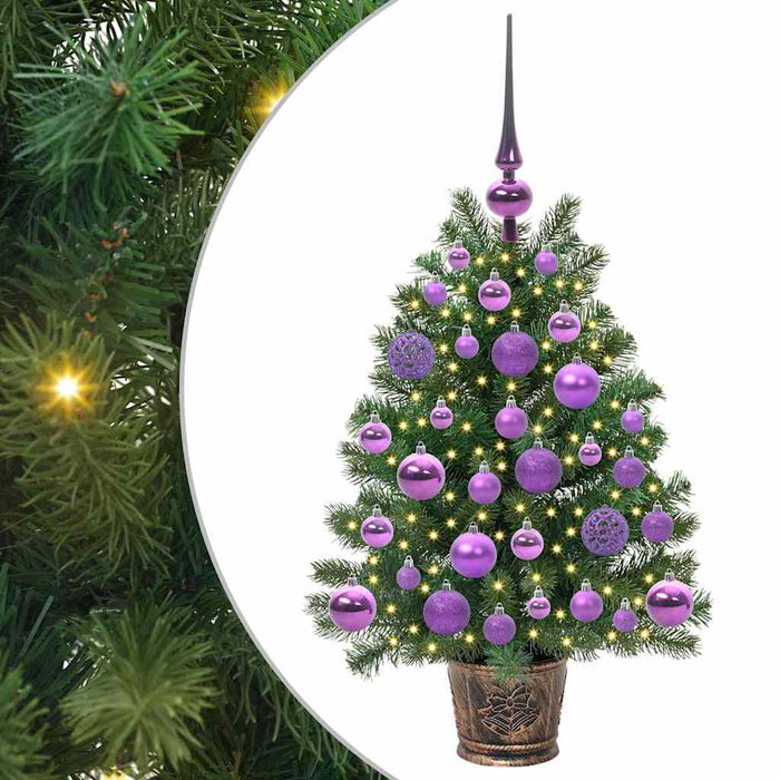 Brad de Crăciun artificial cu 150 LED Verde 75 cm PE și PVC WALTI