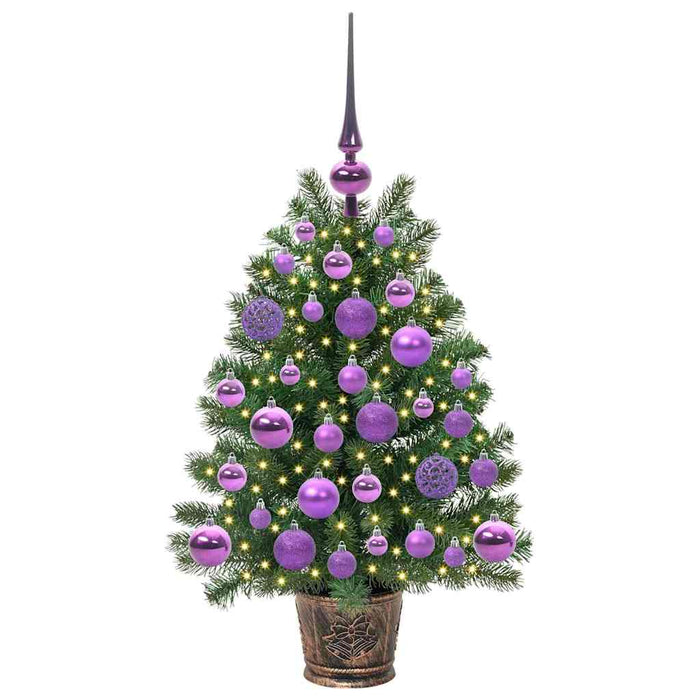 Brad de Crăciun artificial cu 150 LED Verde 75 cm PE și PVC WALTI
