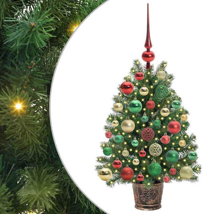Brad de Crăciun artificial cu 150 LED Verde 75 cm PE și PVC WALTI