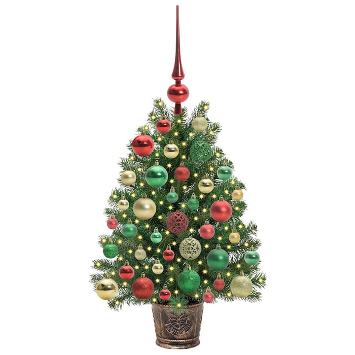 Brad de Crăciun artificial cu 150 LED Verde 75 cm PE și PVC WALTI