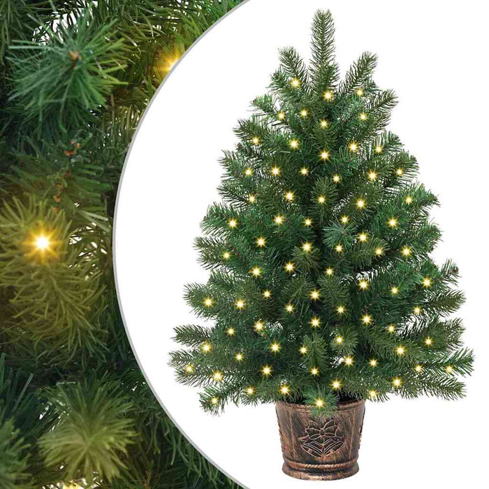 Brad de Crăciun artificial cu 150 LED Verde 95 cm PE și PVC WALTI