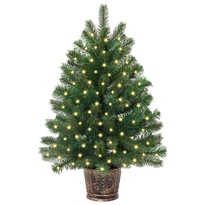 Brad de Crăciun artificial cu 150 LED Verde 95 cm PE și PVC WALTI