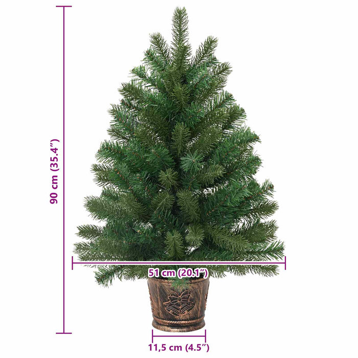 Brad de Crăciun artificial cu 150 LED Verde 95 cm PE și PVC WALTI