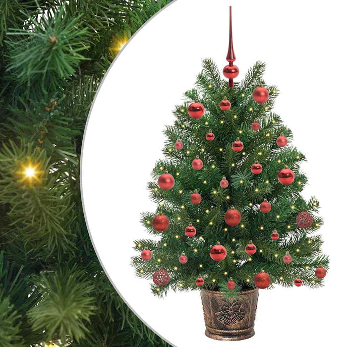 Brad de Crăciun artificial cu 150 LED Verde 95 cm PE și PVC - WALTI WALTI
