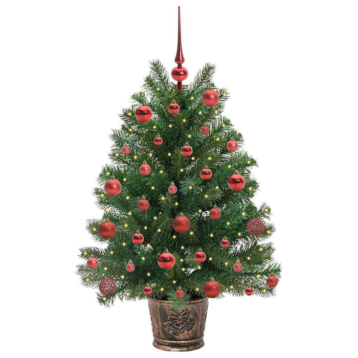 Brad de Crăciun artificial cu 150 LED Verde 95 cm PE și PVC - WALTI WALTI