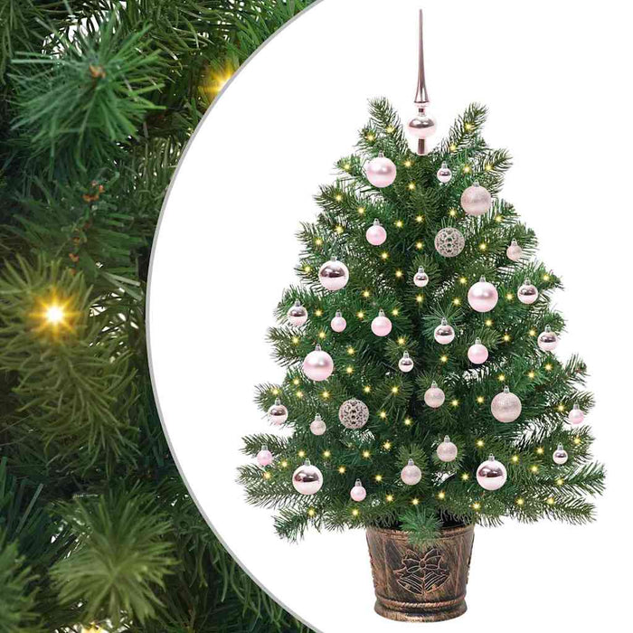 Brad de Crăciun artificial cu 150 LED Verde 95 cm PE și PVC - WALTI WALTI