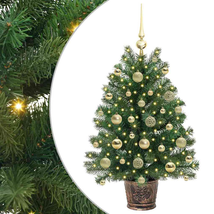 Brad de Crăciun artificial cu 150 LED Verde 95 cm PE și PVC - WALTI WALTI