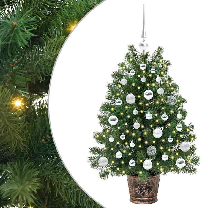 Brad de Crăciun artificial cu 150 LED Verde 95 cm PE și PVC WALTI