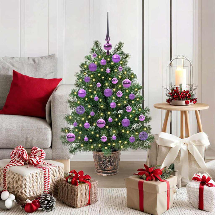 Brad de Crăciun artificial cu 150 LED Verde 95 cm PE și PVC - WALTI WALTI